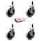 Service Caster 5 Inch Thermoplastic Wheel 1 Inch Expanding Stem Caster with Brakes, 4PK SCC-EX05S510-TPRS-SLB-1-4 - alternate 3